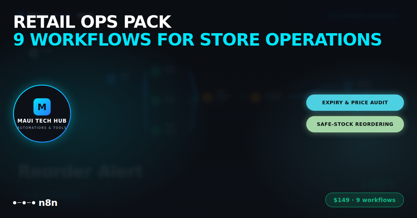 Retail Ops Pack — 9 n8n workflows for store operations
